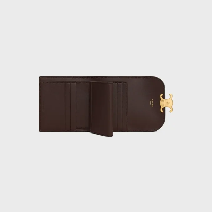 Kleine Triomphe-Brieftasche mit Klappe aus Pythonleder