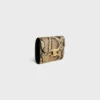 Kleine Triomphe-Brieftasche mit Klappe aus Pythonleder