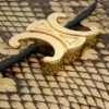 Kleine Triomphe-Brieftasche mit Klappe aus Pythonleder