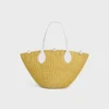 Kleiner „Triomphe“-Perlenkorb aus Sisal und Kalbsleder Kleiner „Triomphe“-Perlenkorb aus Sisal und Kalbsleder