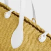 Kleiner „Triomphe“-Perlenkorb aus Sisal und Kalbsleder Kleiner „Triomphe“-Perlenkorb aus Sisal und Kalbsleder