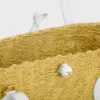 Kleiner „Triomphe“-Perlenkorb aus Sisal und Kalbsleder Kleiner „Triomphe“-Perlenkorb aus Sisal und Kalbsleder