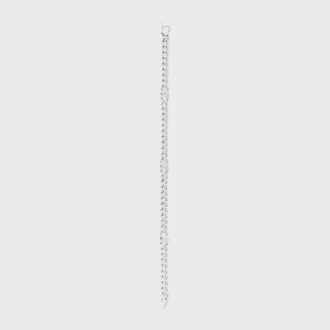 Kleines Triomphe-Gourmette-Armband aus Messing mit Rhodium-Finish