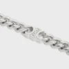 Kleines Triomphe-Gourmette-Armband aus Messing mit Rhodium-Finish