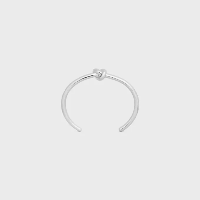 Knot Cuff aus Messing mit Rhodium-Finish