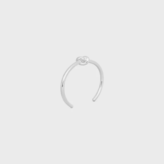 Knot Cuff aus Messing mit Rhodium-Finish