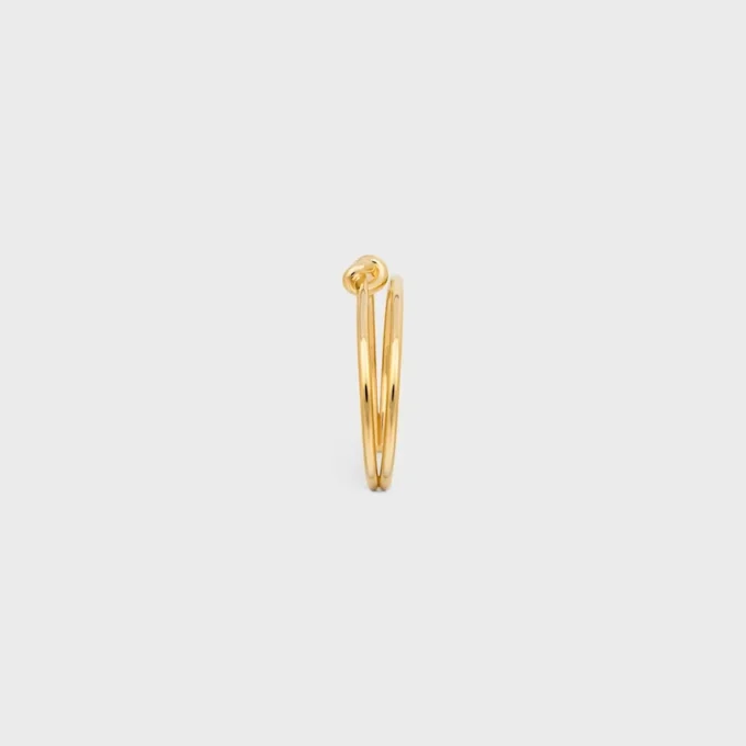 Knot Double Cuff aus Messing mit Goldfinish