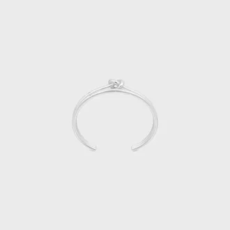 Knot Double Cuff aus Messing mit Rhodium-Finish