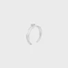Knot Double Cuff aus Messing mit Rhodium-Finish