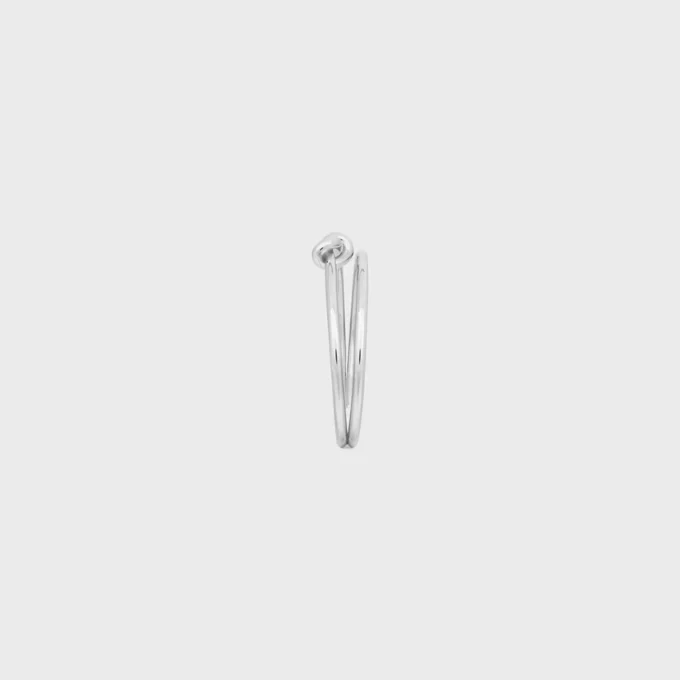 Knot Double Cuff aus Messing mit Rhodium-Finish