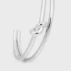 Knot Double Cuff aus Messing mit Rhodium-Finish