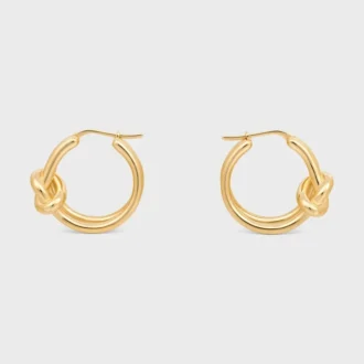 Knot Double Hoops aus Messing mit Goldfinish