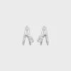 Knot Double Hoops aus Messing mit Rhodium-Finish Knot Double Hoops aus Messing mit Rhodium-Finish