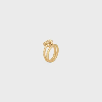 Knot Double Ring aus Messing mit Goldfinish