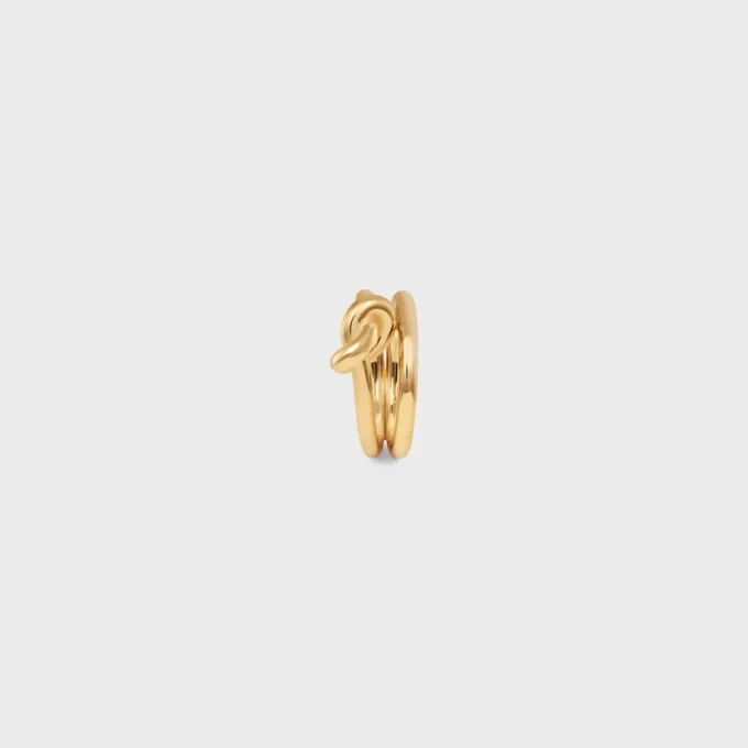 Knot Double Ring aus Messing mit Goldfinish Knot Double Ring aus Messing mit Goldfinish