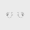 Knot Hoops aus Messing mit Rhodium-Finish Knot Hoops aus Messing mit Rhodium-Finish