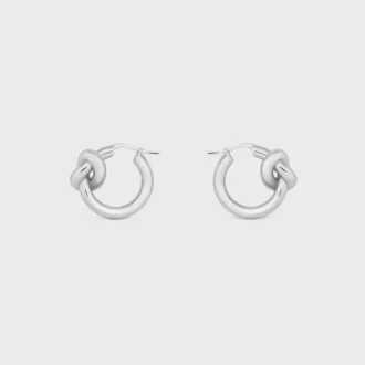 Knot Hoops aus Messing mit Rhodium-Finish