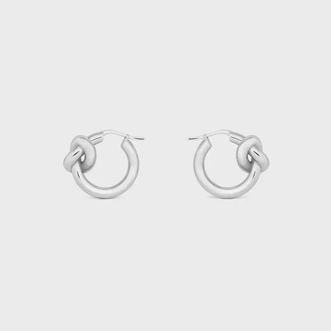 Knot Hoops aus Messing mit Rhodium-Finish Knot Hoops aus Messing mit Rhodium-Finish