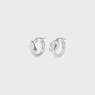 Knot Hoops aus Messing mit Rhodium-Finish
