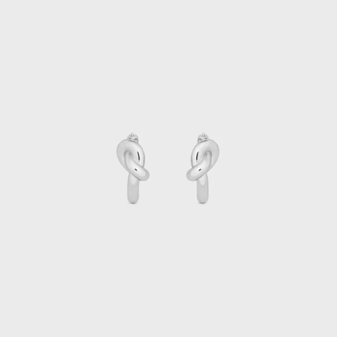 Knot Hoops aus Messing mit Rhodium-Finish Knot Hoops aus Messing mit Rhodium-Finish