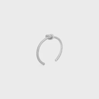 Knot Sparkle Armreif aus Strass und Messing mit Rhodium-Finish