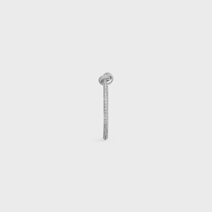 Knot Sparkle Armreif aus Strass und Messing mit Rhodium-Finish Knot Sparkle Armreif aus Strass und Messing mit Rhodium-Finish