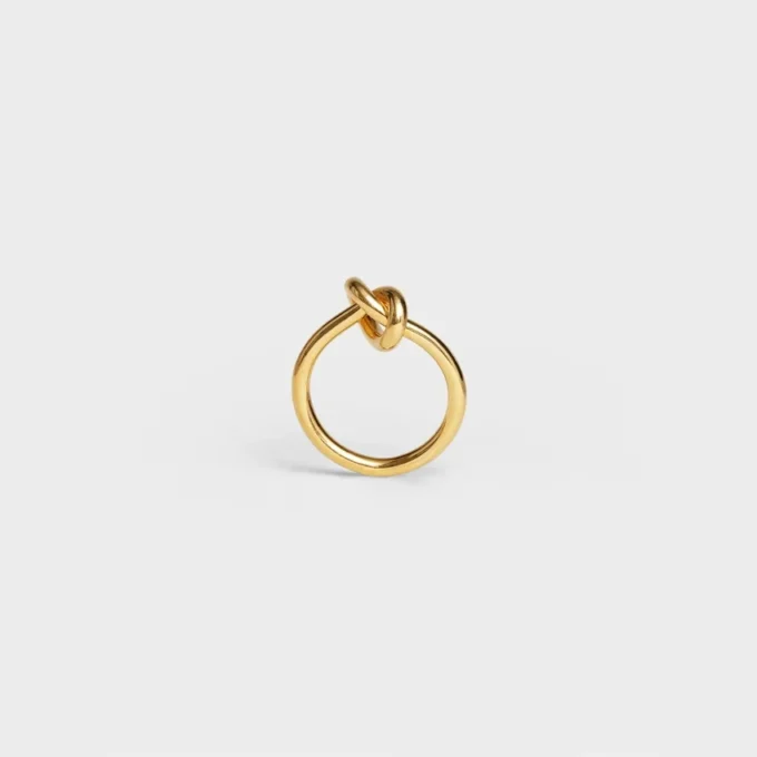 Knotenring aus Messing mit Goldfinish