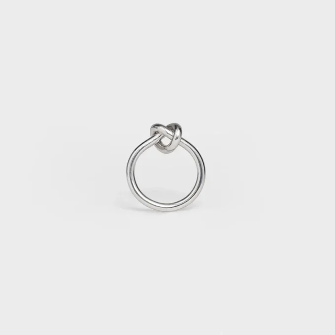 Knotenring aus Messing mit Rhodiumbeschichtung Knotenring aus Messing mit Rhodiumbeschichtung