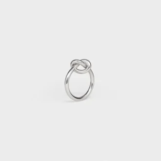 Knotenring aus Messing mit Rhodiumbeschichtung