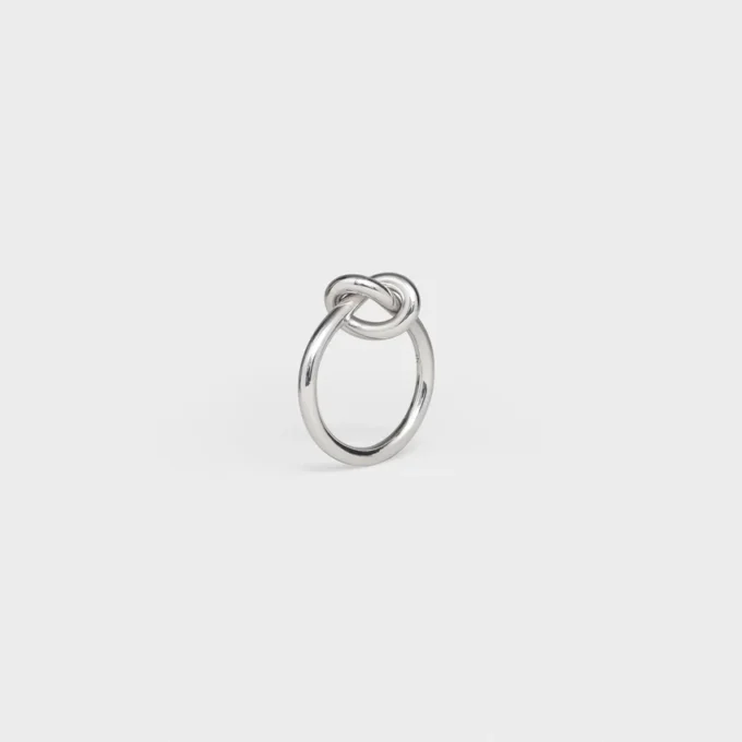 Knotenring aus Messing mit Rhodiumbeschichtung Knotenring aus Messing mit Rhodiumbeschichtung