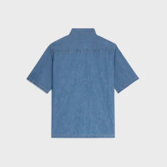 Kurzarmhemd aus Baumwoll-Denim