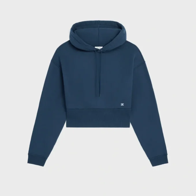 Kurzer Hoodie aus Baumwollfleece Kurzer Hoodie aus Baumwollfleece