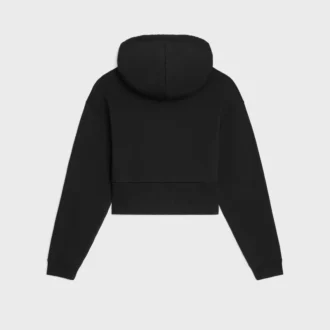 Kurzer Hoodie aus Baumwollfleece
