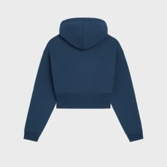 Kurzer Hoodie aus Baumwollfleece