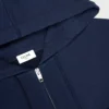 Kurzer Kapuzenpullover mit Reißverschluss aus Baumwollfleece