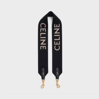 Kurzer Riemen aus Wolle mit CELINE-Jacquard