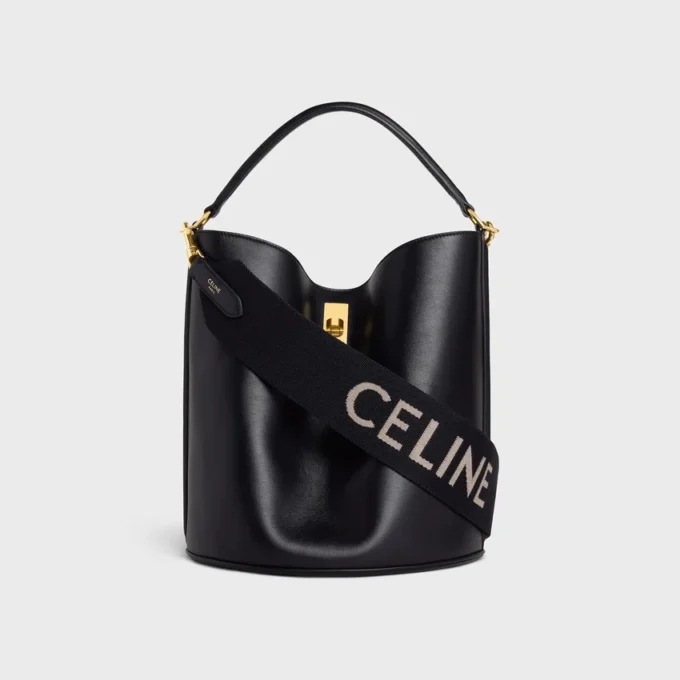 Kurzer Riemen aus Wolle mit CELINE-Jacquard Kurzer Riemen aus Wolle mit CELINE-Jacquard