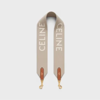 Kurzer Riemen aus Wolle mit CELINE-Jacquard und Goldverzierung