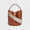 Kurzer Riemen aus Wolle mit CELINE-Jacquard und Goldverzierung