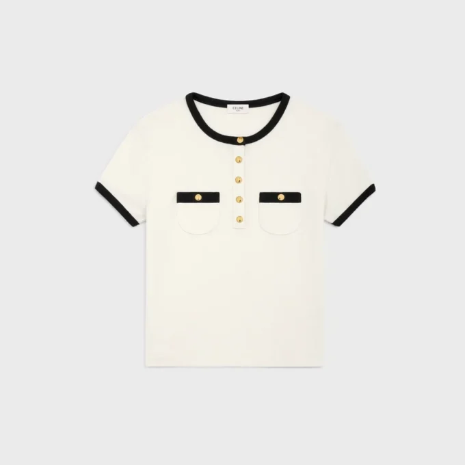Kurzes T-Shirt aus Baumwolljersey