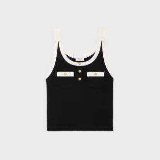 Kurzes Tanktop aus Baumwolljersey