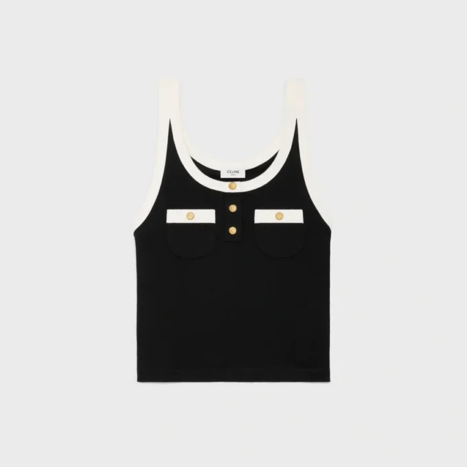 Kurzes Tanktop aus Baumwolljersey