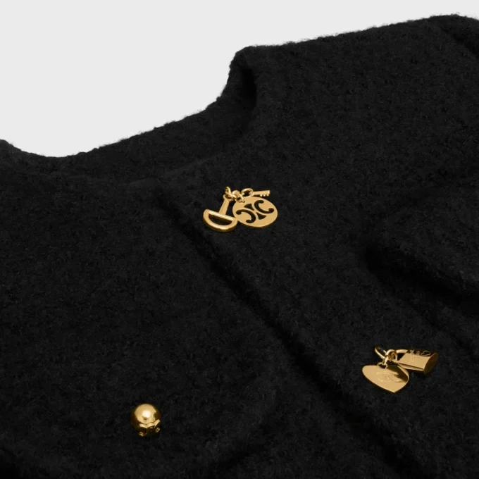 Kurzärmelige Jacke aus Kaschmir und Natta-Wolle