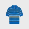 Kurzärmeliger Polo-Pullover aus feiner Baumwolle