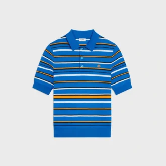 Kurzärmeliger Polo-Pullover aus feiner Baumwolle Kurzärmeliger Polo-Pullover aus feiner Baumwolle