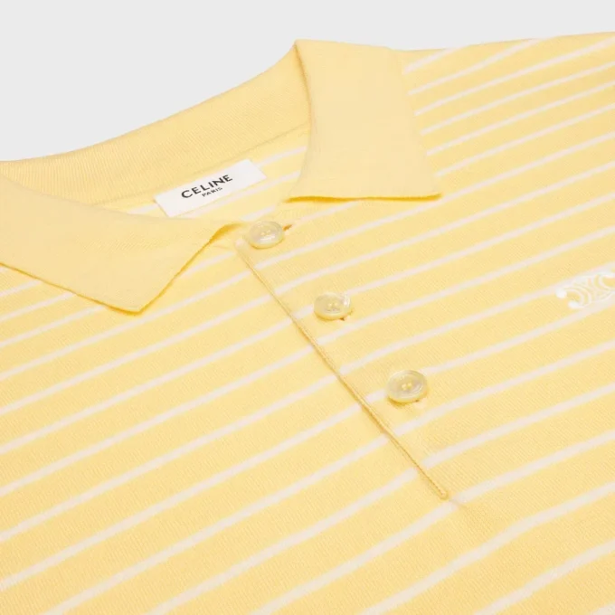 Kurzärmeliger Polo-Pullover aus feiner Baumwolle