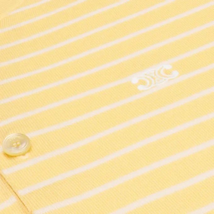 Kurzärmeliger Polo-Pullover aus feiner Baumwolle