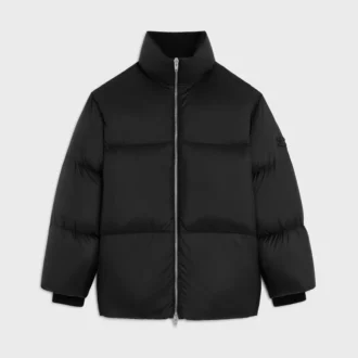 Lange Daunenjacke aus leichtem Nylon
