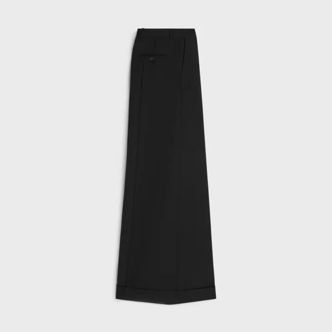 Lange Docks-Hose aus Wollgabardine Lange Docks-Hose aus Wollgabardine