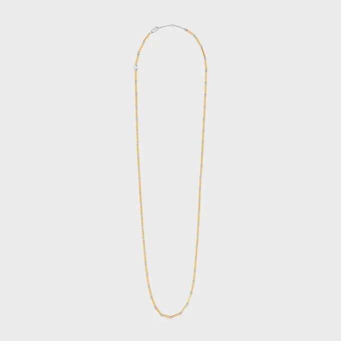 Lange Halskette mit Anhängern aus Messing mit Gold- und Rhodium-Finish Lange Halskette mit Anhängern aus Messing mit Gold- und Rhodium-Finish